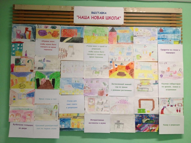 Exhibition of pupils' drawings  - this is how they want their school to look