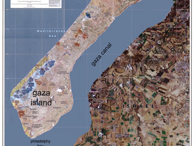 Тамир Цадок, "Канал Газа",  2010, видео, 9’01''.  Кадр из видео